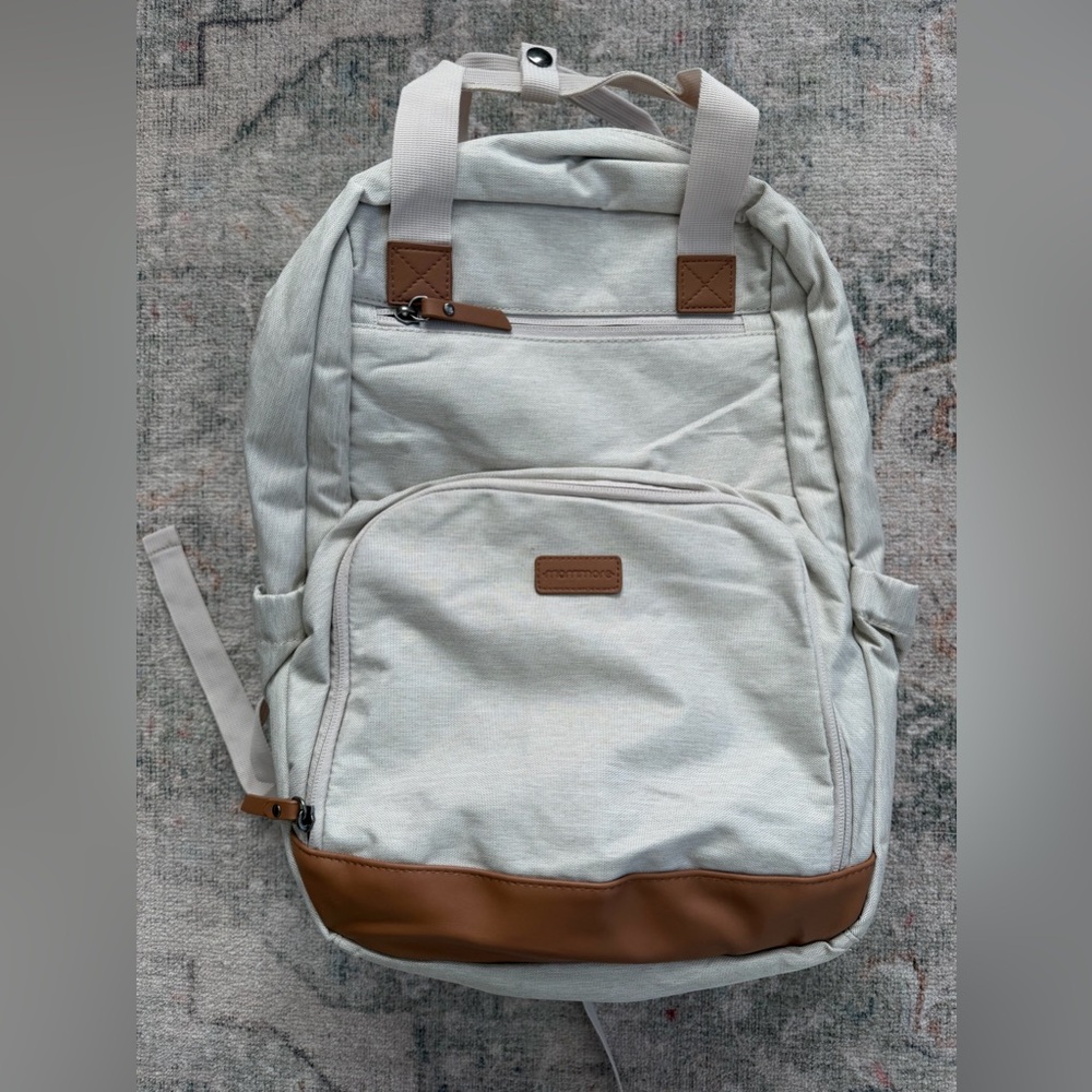 Mommore Diaper Bag Backpack with Changing Station - Beige